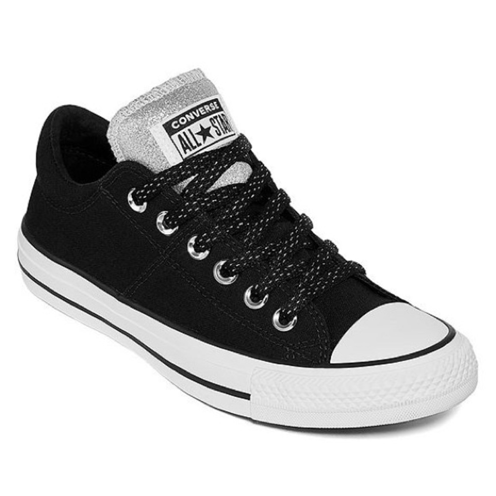 NEW!CONVERSE black and silver sparkle
